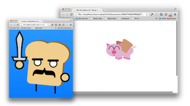 Screenshots of CSS Animation
